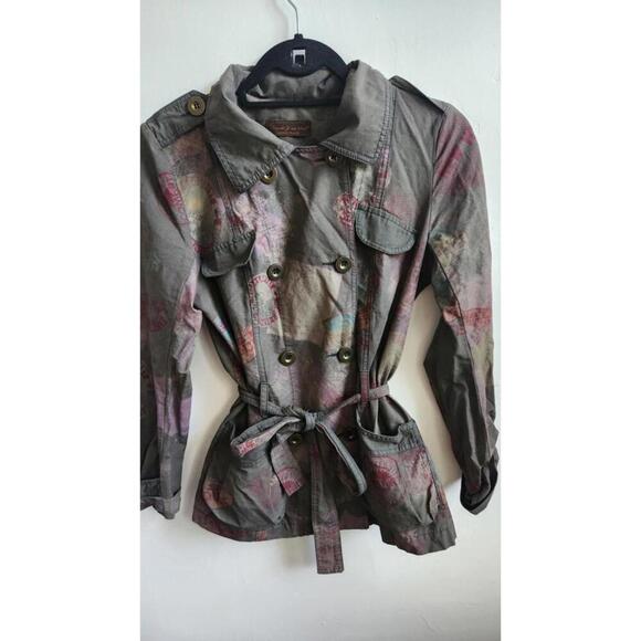 Francine Bramli Paris Jacket Womens S/M Belted Double Breasted France Art - Picture 2 of 9